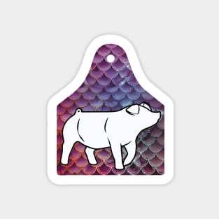 Mermaid Ear Tag - Pig - NOT FOR RESALE WITHOUT PERMISSION Sticker